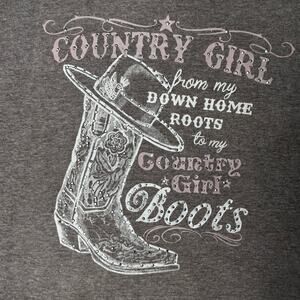 Sable Sky Brown Women's Country Girl Boots with BLING T Shirt